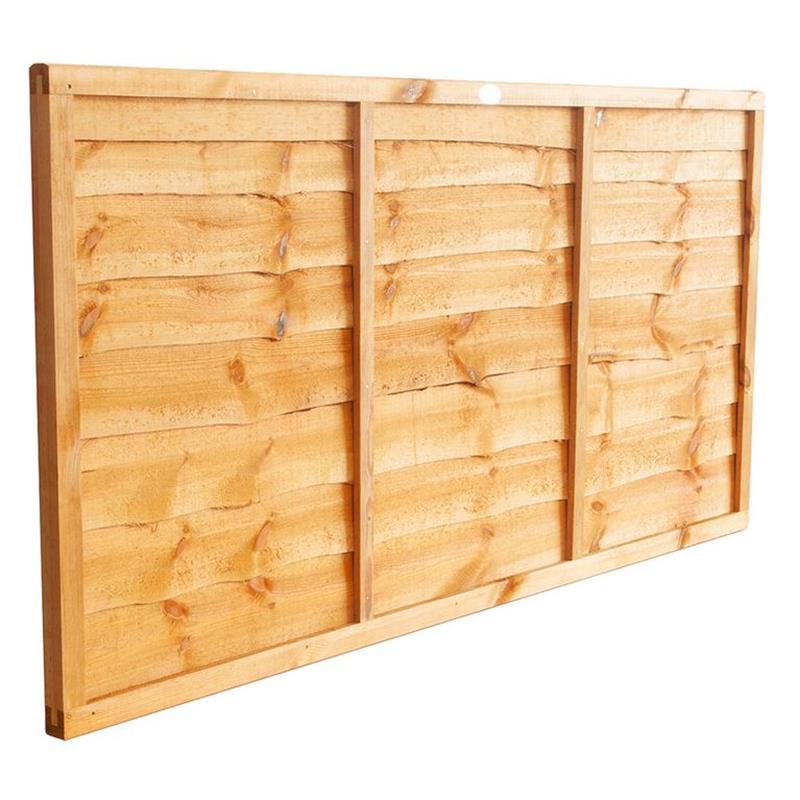 LAP FENCE PANEL - 1.83M x 0.9M (6'x 3')