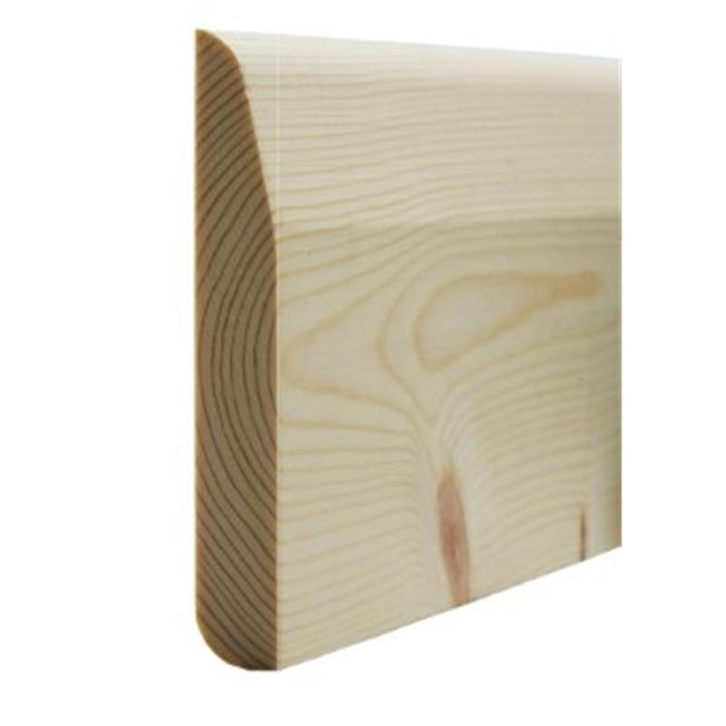 CHAMFERED/PENCIL ROUND SKIRTING BOARD - Finished size 15mm x 95mm