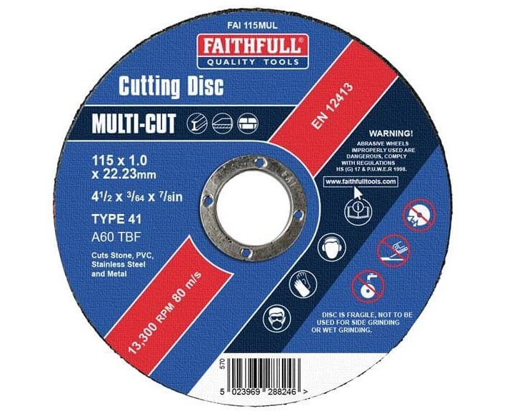 INOX THIN METAL CUTTING DISC - 1mm x 115mm