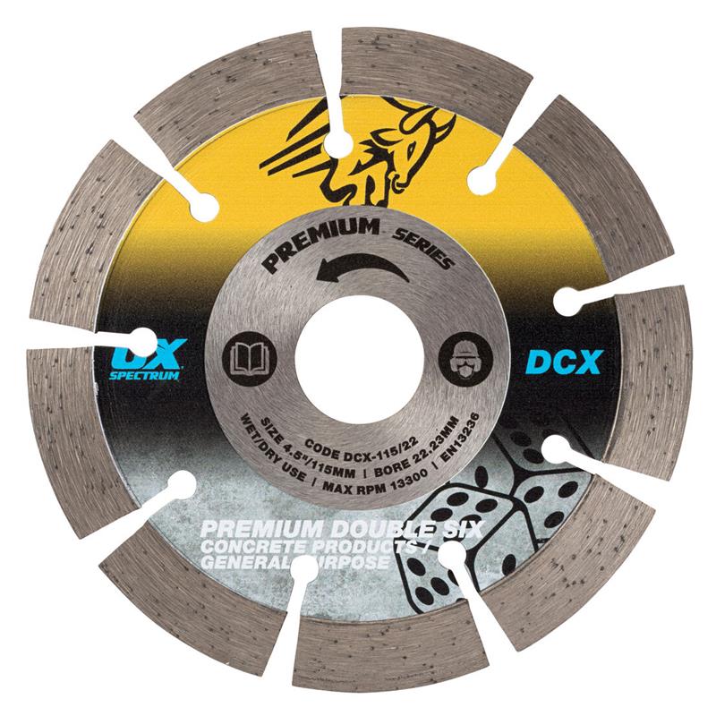 SPECTRUM PLUS DOUBLE SIX DIAMOND BLADE - GENERAL PURPOSE - 22mm x 115mm