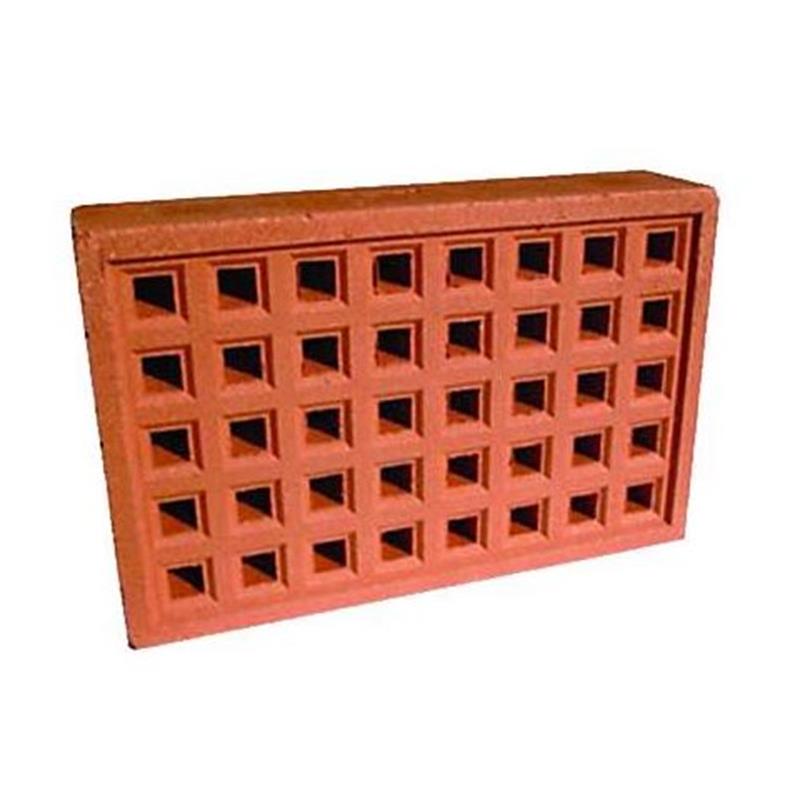 SQUARE HOLE AIR BRICK RED - 215 X 140mm