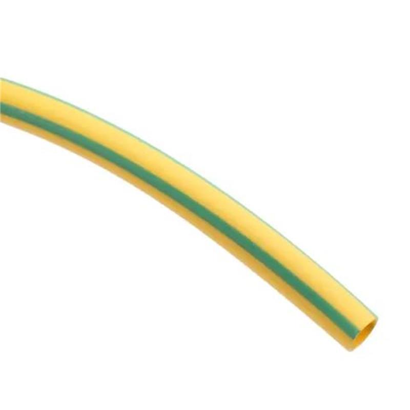 3mm GREEN/YELLOW SLEEVING (Price per metre)