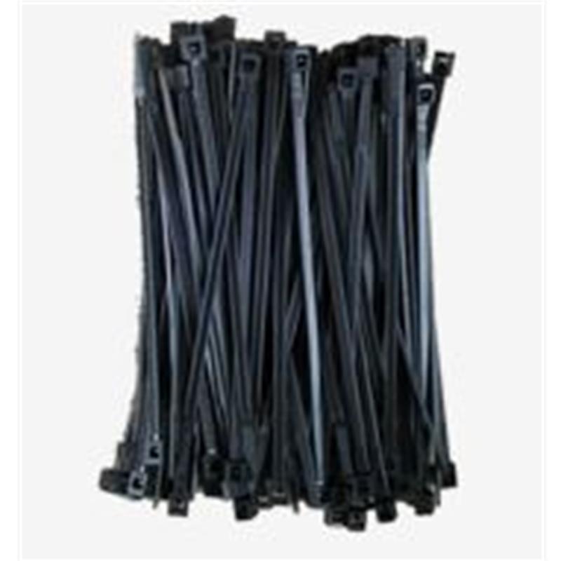 200mm x 4.8mm BLACK CABLE TIES (Pack 100)