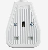 1 GANG RUBBER EXTENSION SOCKET WHITE