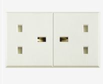 2 GANG RESILIENT EXTENSION SOCKET WHITE