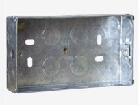 2 GANG 25mm FLUSH METAL BACK BOX
