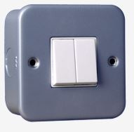 2 GANG 2 WAY SWITCH METAL CLAD SWITCH