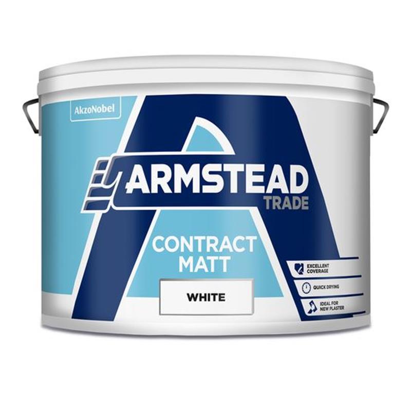 ARMSTEAD TRADE CONTRACT MATT EMULSION PAINT, WHITE - 10L