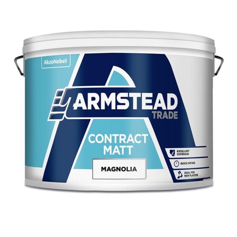 ARMSTEAD TRADE CONTRACT MATT EMULSION PAINT, MAGNOLIA - 10L