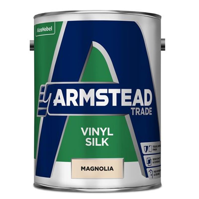 ARMSTEAD TRADE VINYL SILK EMULSION PAINT, MAGNOLIA - 5L