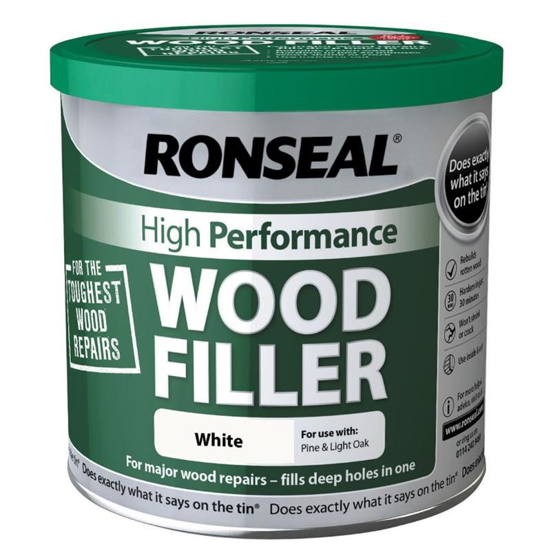 RONSEAL HIGH PERFORMANCE WOOD FILLER WHITE 550g