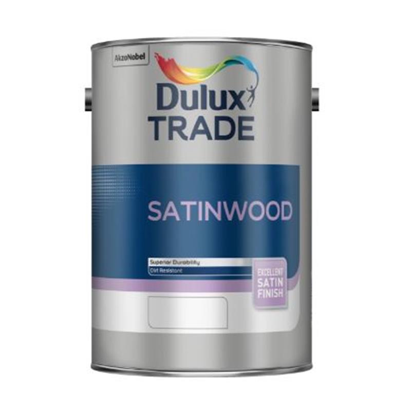 DULUX TRADE SATINWOOD, PURE BRILLIANT WHITE - 5L