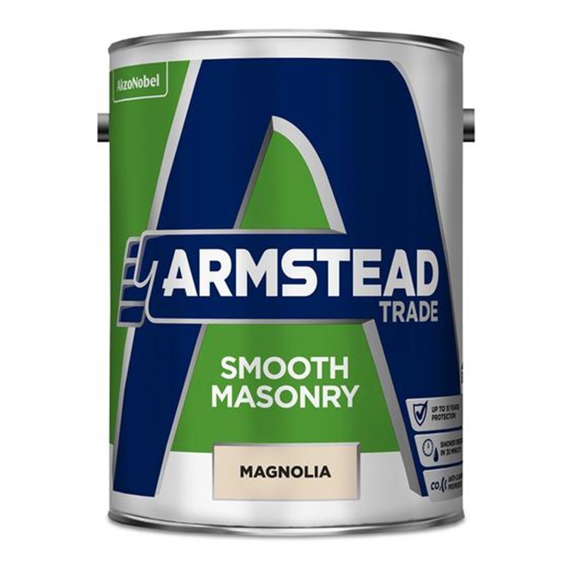 ARMSTEAD TRADE SMOOTH MASONRY PAINT, MAGNOLIA - 5L