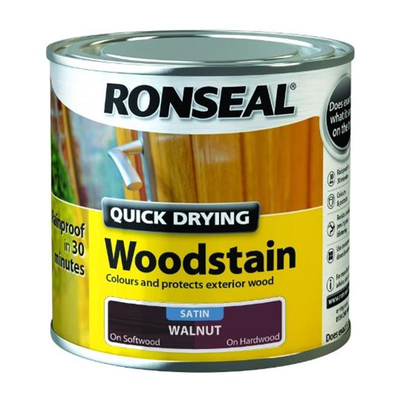 RONSEAL QUICK DRYING WOODSTAIN SATIN WALNUT 250ml