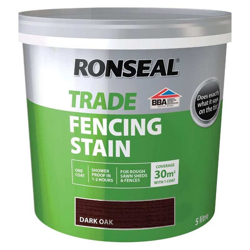 RONSEAL TRADE FENCING STAIN DARK OAK 5L