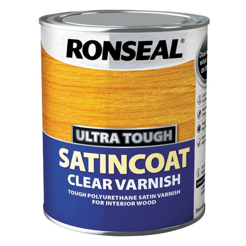 RONSEAL ULTRA TOUGH SATINCOAT CLEAR VARNISH 750ml