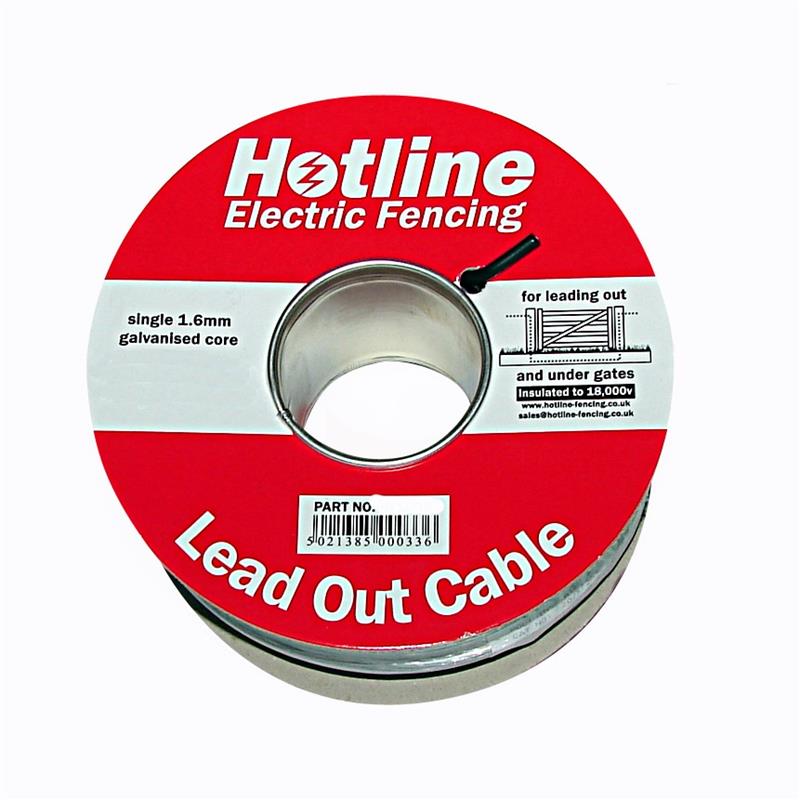 INSULATED STEEL LEAD-OUT / UNDERGROUND CABLE - 50M X 1.6MM