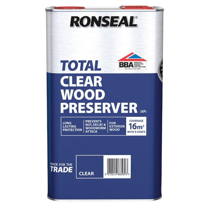 RONSEAL TRADE TOTAL WOOD PRESERVER CLEAR 5L